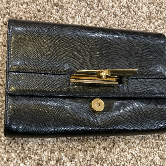 Black Rodo clutch with golden chain - Picture 2 of 9